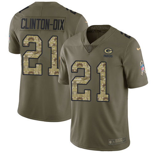 Nike Packers #21 Ha Ha Clinton-Dix Olive/Camo Men's Stitched NFL Limited Salute To Service Jersey